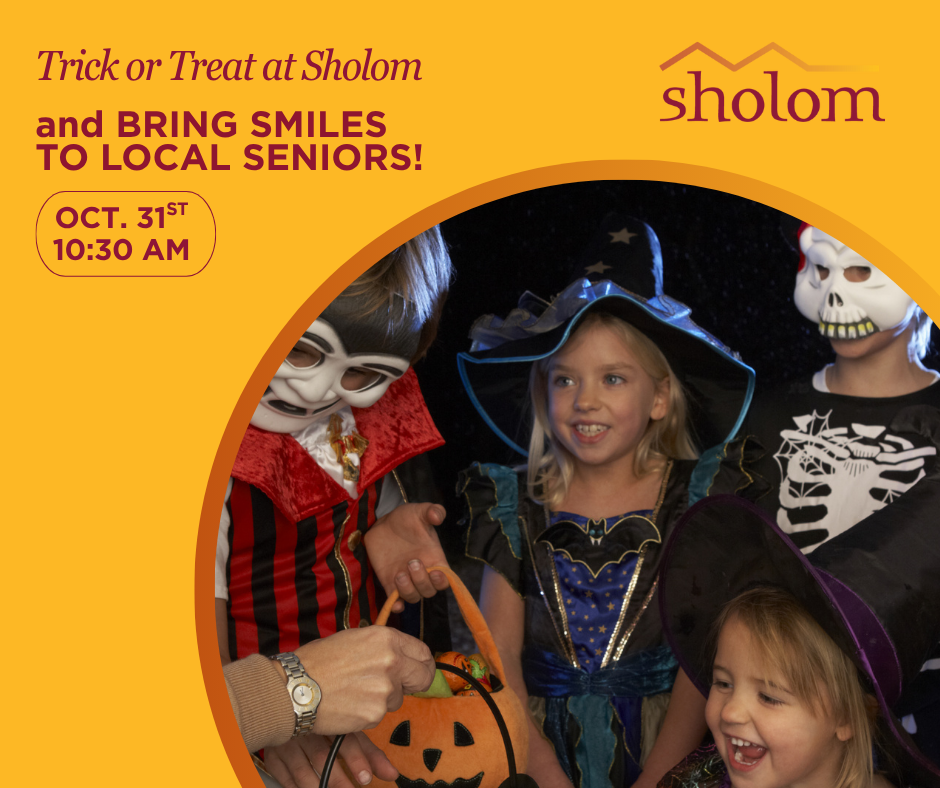 kids from daycare safe trick or treating at Sholom