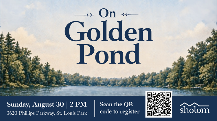 On Golden Pond graphic for August event at Knollwood Place Apartments Senior Living in St. Louis Park
