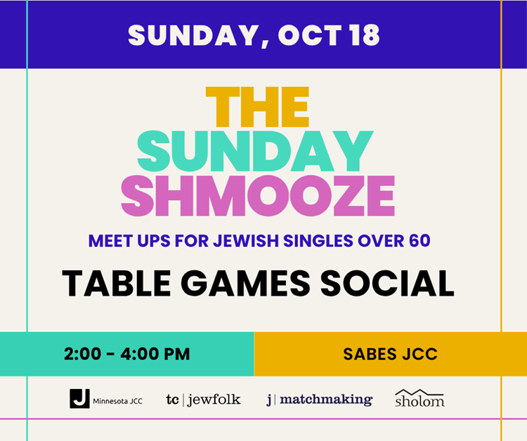 The Sunday Shmooze, a social group for Jewish singles over 60